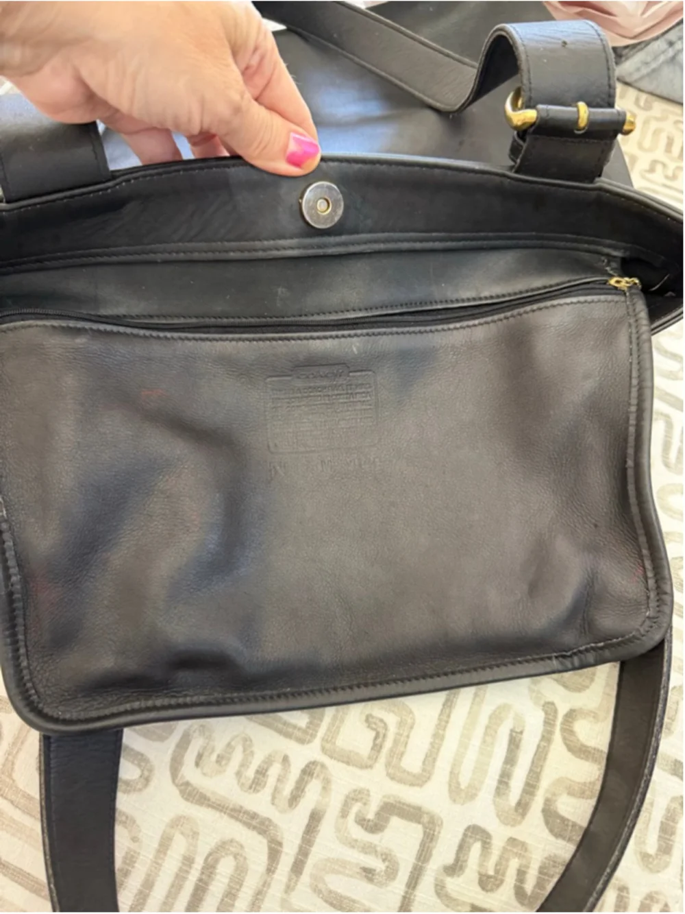 Coach Vintage legacy Casin Black Leather Tote Bag 4140 tote - Picture 12 of 15